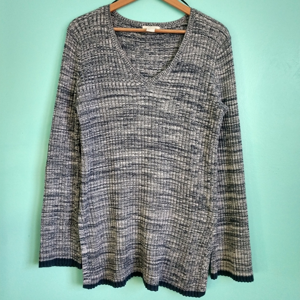 H&M navy v-neck sweater